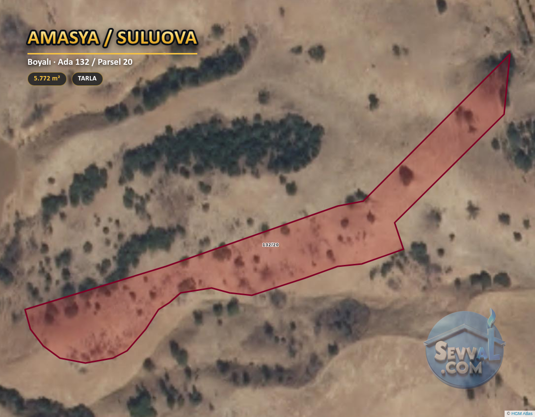 AMASYA SULUOVA BOYALI 5.773 m² SATILIK ARSA - AMASYA SULUOVA fotoğraf 2