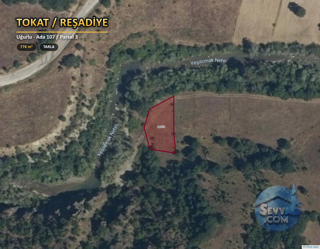 TOKAT REŞADİYE UĞURLU 779 m² SATILIK ARSA - TOKAT REŞADİYE fotoğraf 2
