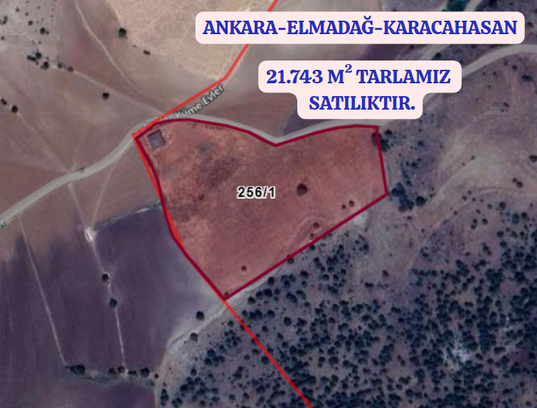 ANKARA ELMADAĞ KARACAHASAN KÖYÜNDE 21.743 M² TARLAMIZ  SATILIKTIR - ANKARA ELMADAĞ fotoğraf 2