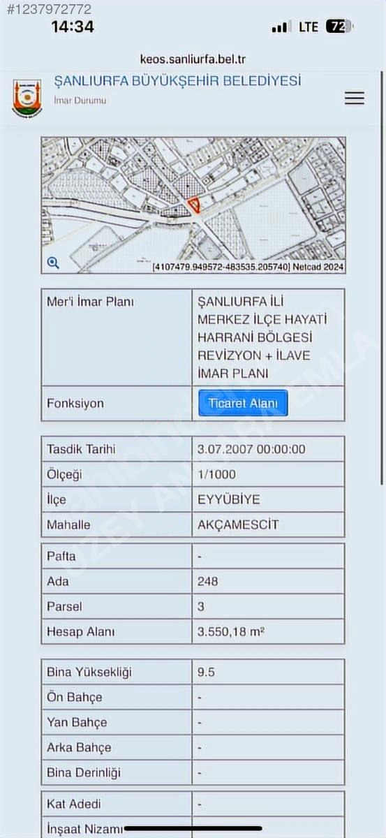 EYYUBİYE YENİCE 500M2 MUAZZAM GENİŞLİK HERİŞ KOLUNA UYGUN İŞYERİ - ŞANLIURFA EYYÜBİYE fotoğraf 14
