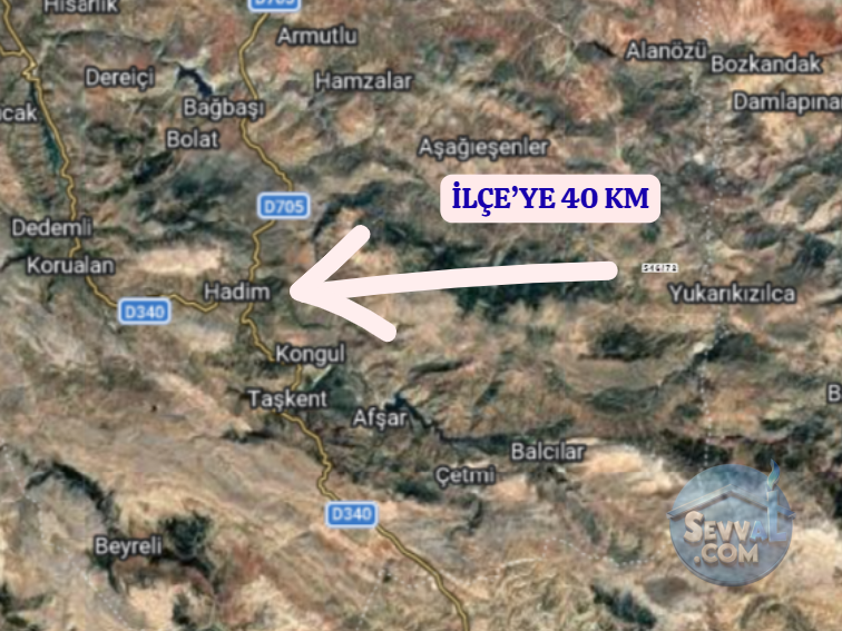 KONYA HADİM GÖYNÜKKIŞLA  KÖYÜNDE 1.911 M²  TARLA  SATILIKTIR - KONYA HADİM fotoğraf 5