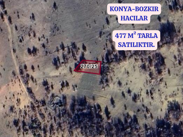 KONYA BOZKIR HACILAR  KÖYÜ’NDE 477 M² TARLA SATILIKTIR  - KONYA BOZKIR fotoğraf 2