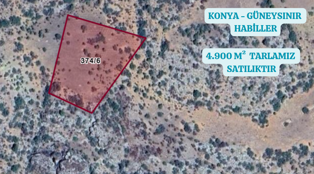 KONYA GÜNEYSINIR HABİLLER KÖYÜNDE 4.900 M² TARLAMIZ SATILIKTIR - KONYA GÜNEYSINIR fotoğraf 2