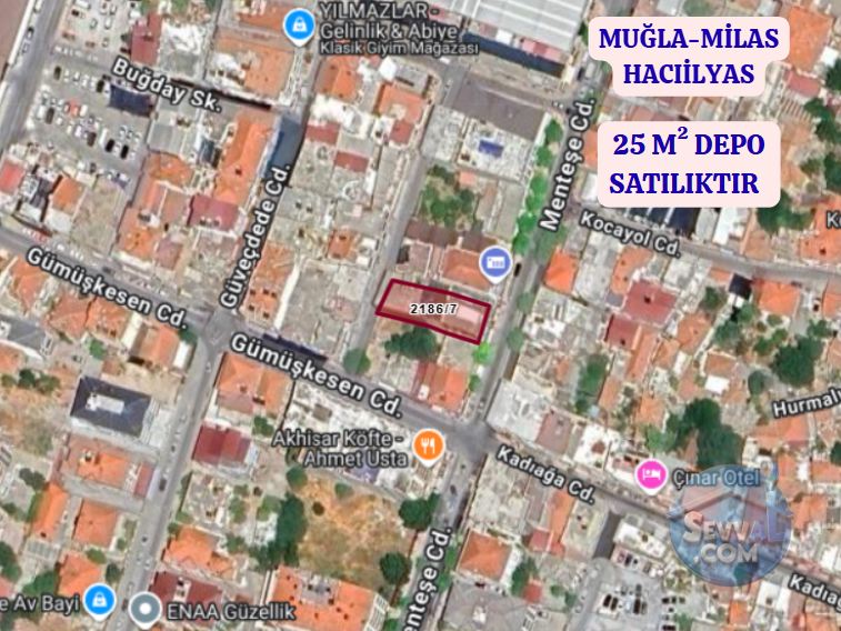 MUĞLA MİLAS HACIİLYAS MAHALLESİNDE HİSSELİ 25 M² DEPO  SATILIKTIR - MUĞLA MİLAS fotoğraf 2