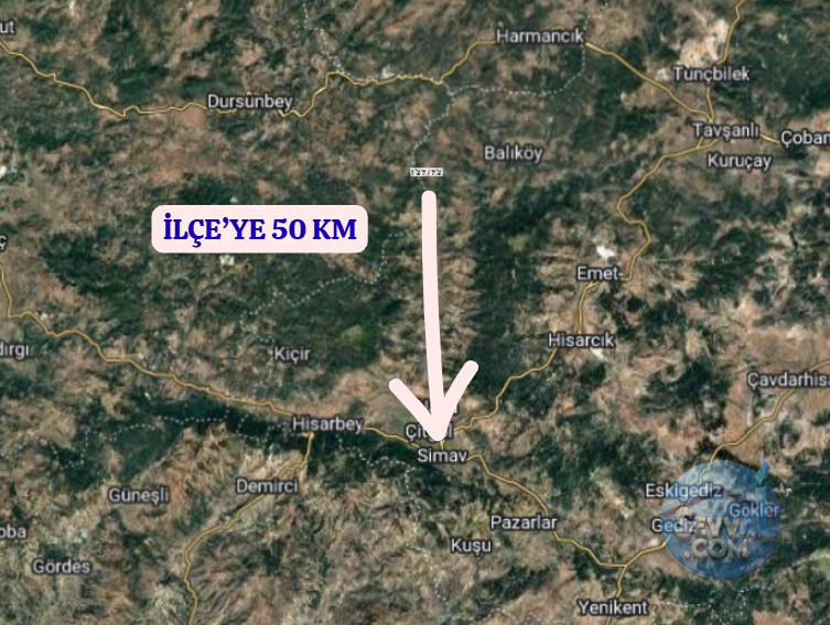 KÜTAHYA SİMAV BEDİRLER  KÖYÜNDE 250 M²  TARLA  SATILIKTIR - KÜTAHYA SİMAV fotoğraf 5