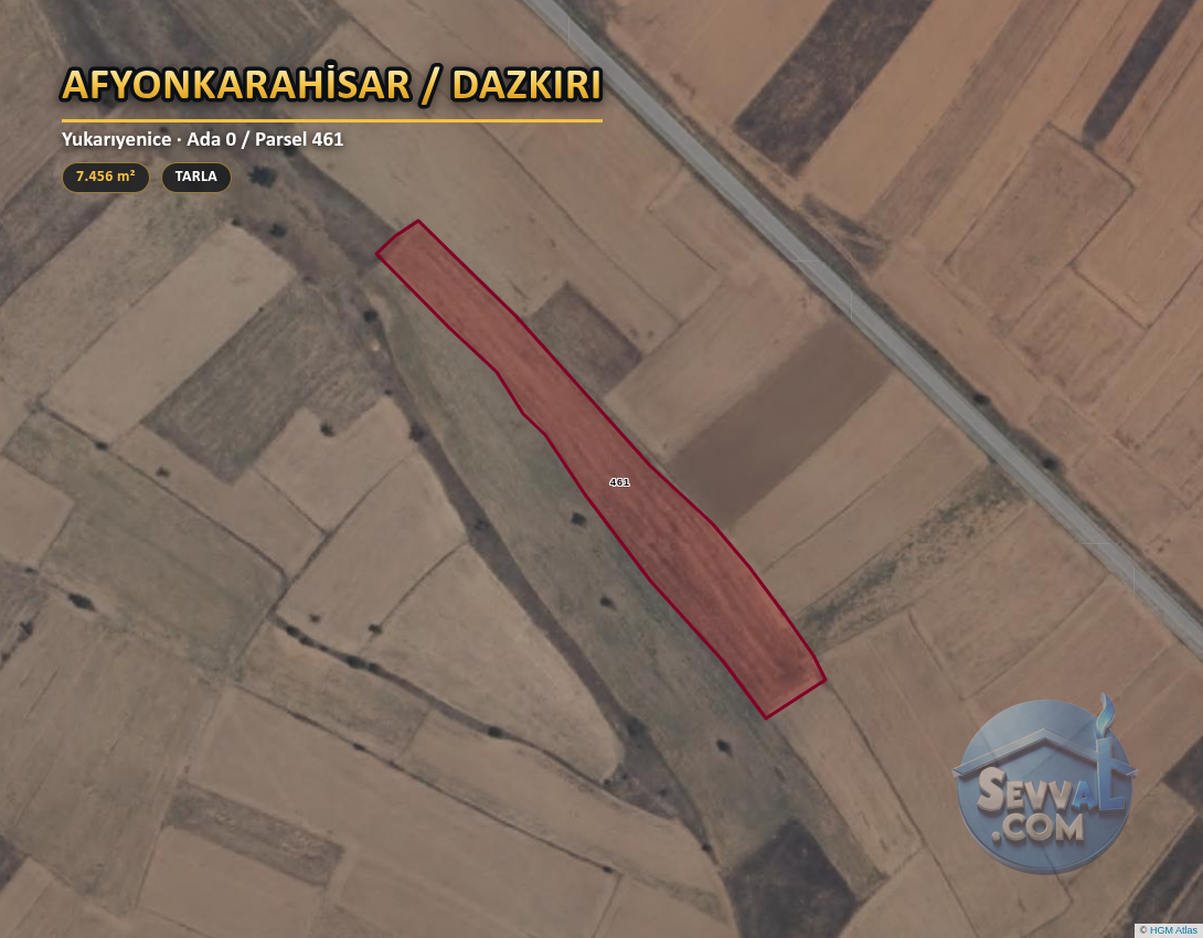 AFYONKARAHİSAR DAZKIRI YUKARIYENİCE 7.456 m² SATILIK ARSA - AFYONKARAHİSAR DAZKIRI fotoğraf 2