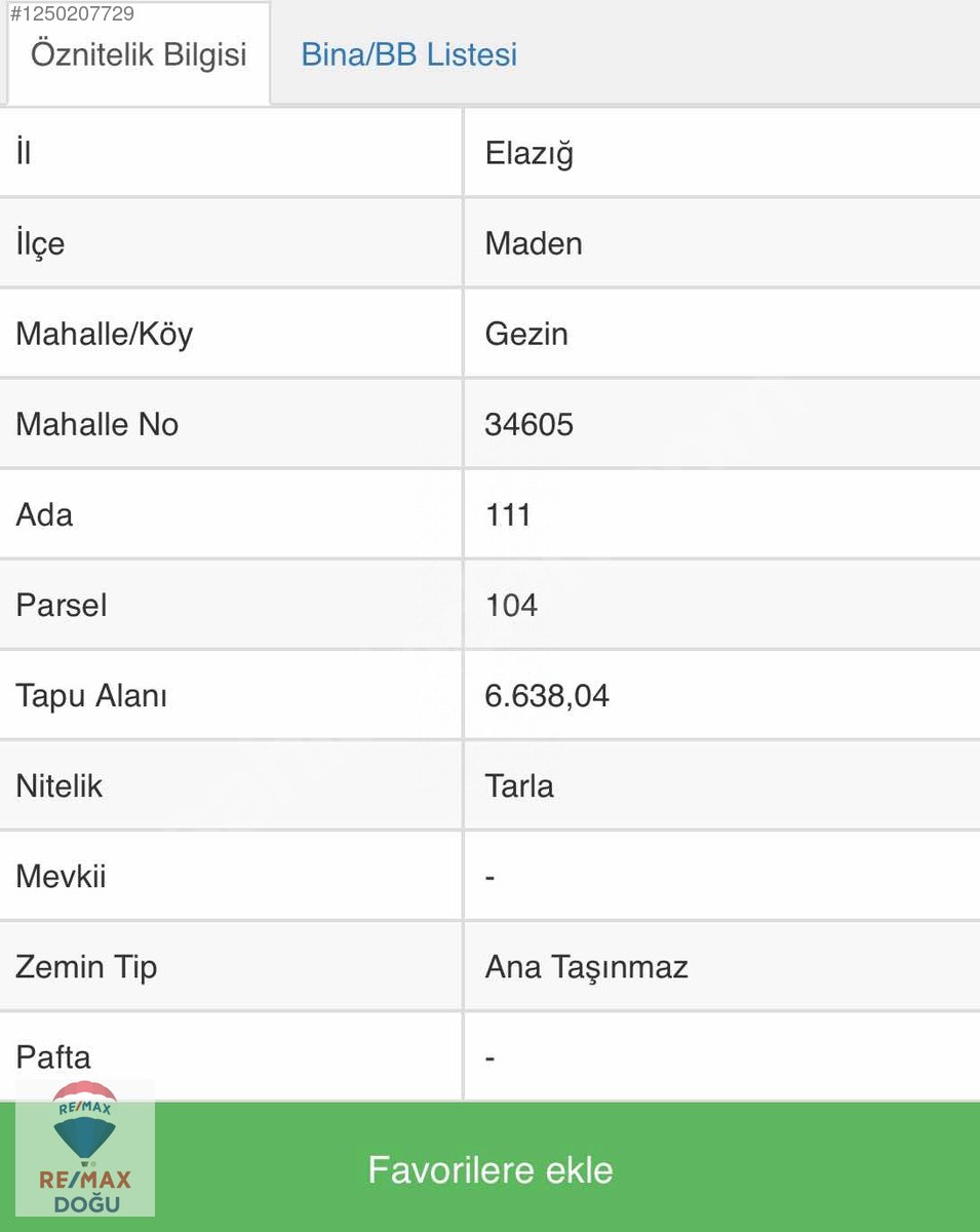 REMAX DOĞU'DAN GEZİNDE SATILIK ARAZİ - ELAZIĞ MADEN fotoğraf 4