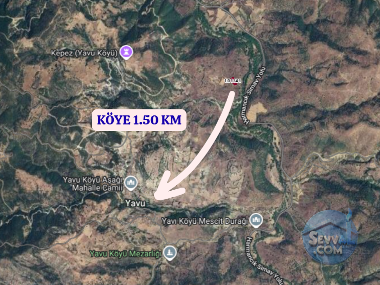 KÜTAHYA SİMAV YAVI   KÖYÜNDE 2.465 M² TARLA  SATILIKTIR - KÜTAHYA SİMAV fotoğraf 5
