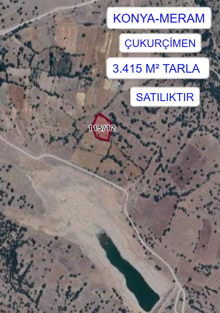 KONYA MERAM ÇUKURÇİMEN MAH. 3.415M² TARLA  SATILIKTIR - KONYA MERAM fotoğraf 3