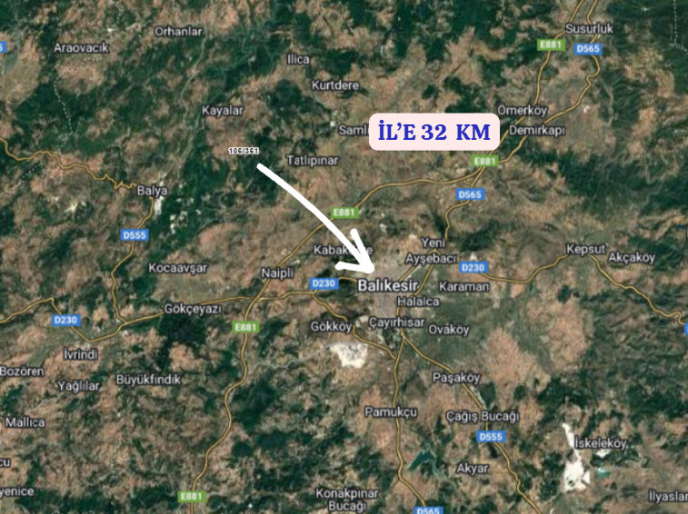 BALIKESİR KARESİ BÜYÜKPINAR  KÖYÜNDE 950 M² TARLA SATILIKTIR - BALIKESİR KARESİ fotoğraf 8