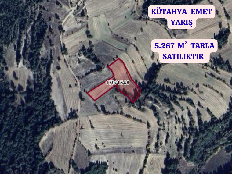 KÜTAHYA EMET YARIŞ  KÖYÜNDE  5.267 M²  TARLA  SATILIKTIR - KÜTAHYA EMET fotoğraf 2