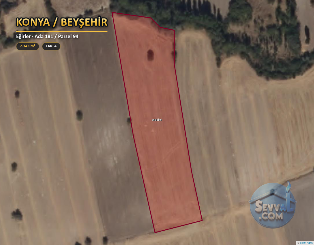 KONYA BEYŞEHİR EĞİRLER 7.343 m² SATILIK ARSA - KONYA BEYŞEHİR fotoğraf 2