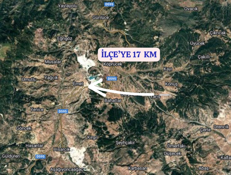 KÜTAHYA EMET KONUŞ   KÖYÜNDE 970  M² TARLA  SATILIKTIR - KÜTAHYA EMET fotoğraf 5