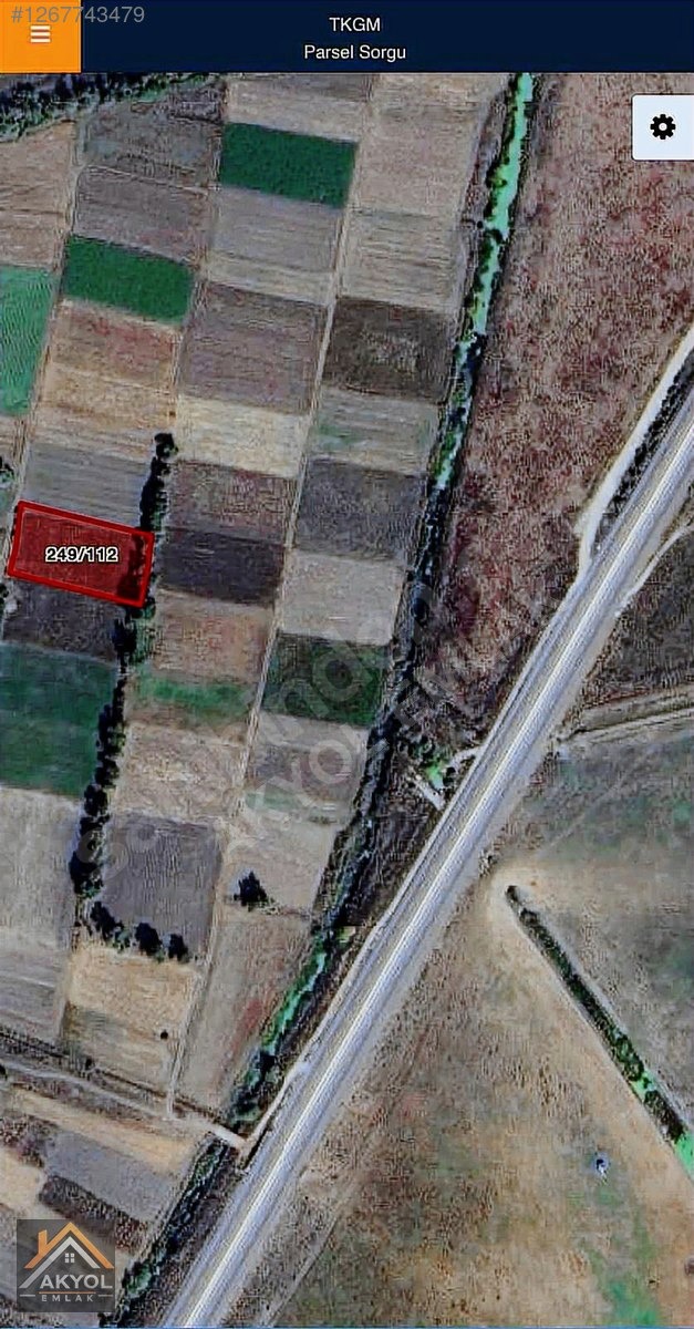 ^^AKYOL EMLAKTAN YATIRIMLIK RESMİ YOLU BULUNAN SATILIK TARLA^^ - KÜTAHYA TAVŞANLI fotoğraf 4
