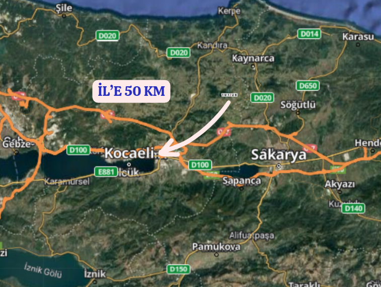 KOCAELİ KANDIRA ÖMERLİ  KÖYÜNDE 2.155 M²  TARLA  SATILIKTIR - KOCAELİ KANDIRA fotoğraf 6