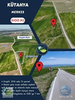 🚨 KÜTAHYA MERKEZ'DE 8.100 M² ÇİFTLİK VE PROJE YAPIMINA UYGUN HARİKA ARAZİ 🚨 - KÜTAHYA MERKEZ fotoğraf 32