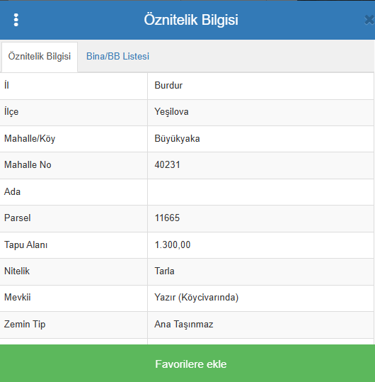 BURDUR YEŞİLOVA BÜYÜKYAKA KÖYÜ 1.300M² TARLA SATILIKTIR