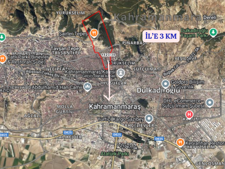 KAHRAMANMARAŞ ONİKİŞUBAT MAGRALI MAHALLESİNDE  144 M²  ARSA SATILIKTIR - KAHRAMANMARAŞ ONİKİŞUBAT fotoğraf 8