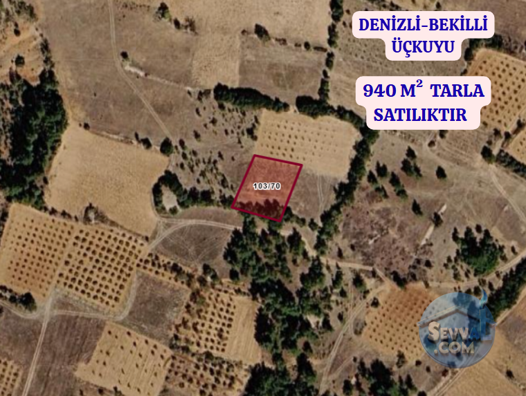 DENİZLİ BEKİLLİ ÜÇKUYU  KÖYÜNDE  940 M²  TARLA  SATILIKTIR - DENİZLİ BEKİLLİ fotoğraf 2