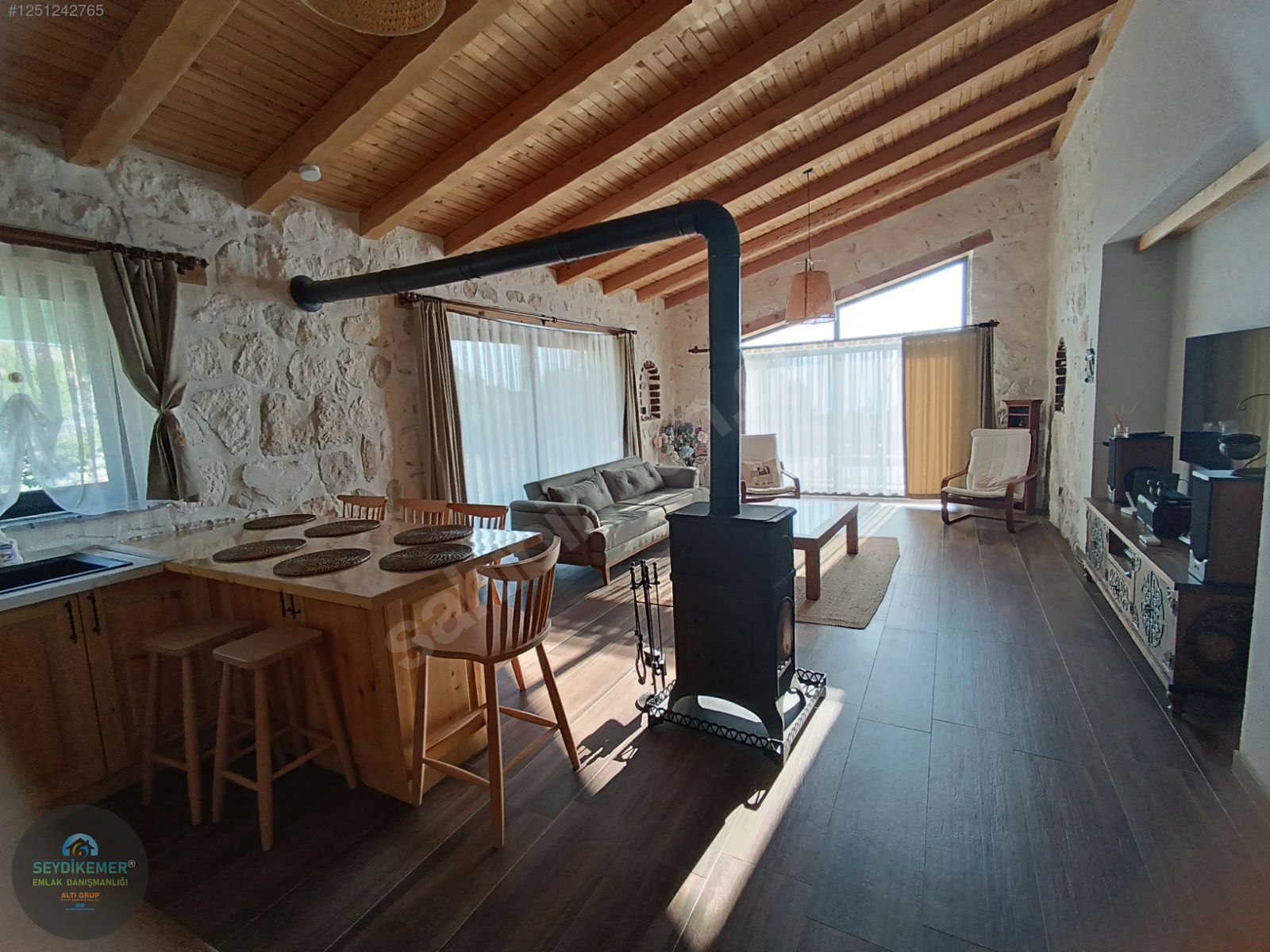 SEYDİKEMER YAKAKOYDE MUHTEŞEM MANZARALI TAŞ VİLLA - MUĞLA SEYDİKEMER fotoğraf 10