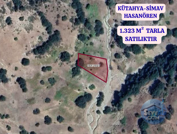 KÜTAHYA SİMAV HASANÖREN  KÖYÜNDE  1.323 M² TARLA  SATILIKTIR - KÜTAHYA SİMAV fotoğraf 2
