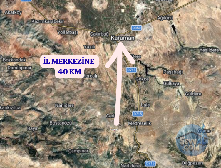 KARAMAN MERKEZ ELMADAĞI  KÖYÜNDE  8.678 M² TARLA  SATILIKTIR - KARAMAN MERKEZ fotoğraf 5