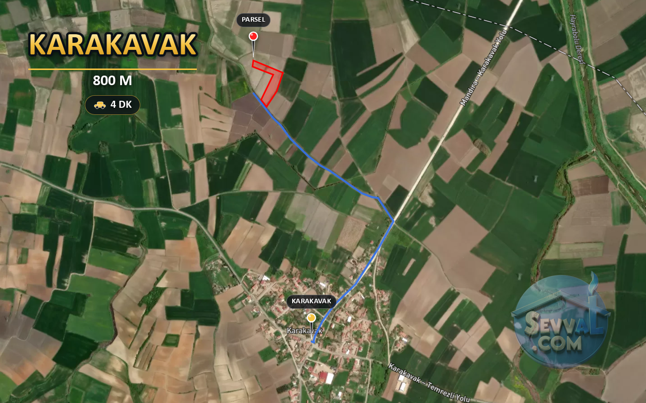 TEKİRDAĞ HAYRABOLU KARAKAVAK 7.315 m² SATILIK ARSA - TEKİRDAĞ HAYRABOLU fotoğraf 5