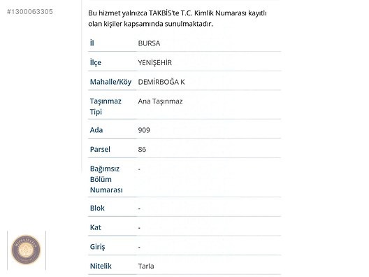 HAFSA SULTAN DAN SATILIK TARLA - BURSA YENİŞEHİR fotoğraf 2