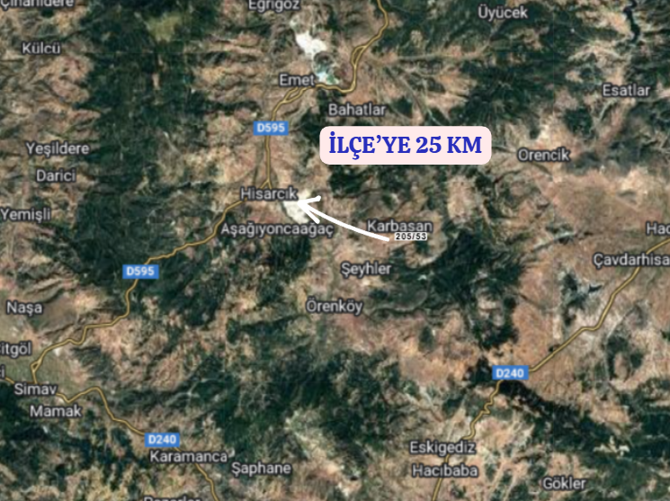 KÜTAHYA HİSARCIK KARBASAN-CUMHURİYET  KÖYÜNDE 2.971 M² TARLA  SATILIKTIR - KÜTAHYA HİSARCIK fotoğraf 5