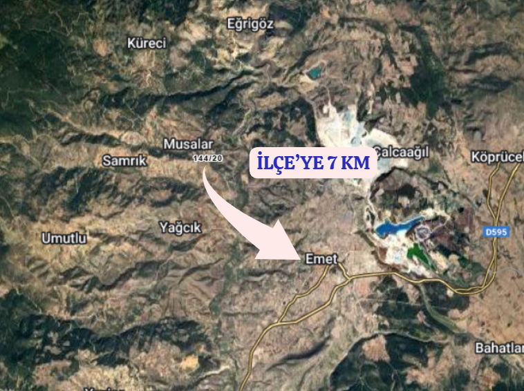 KÜTAHYA EMET MUSALAR   KÖYÜNDE  1.319   M²  TARLA  SATILIKTIR - KÜTAHYA EMET fotoğraf 6