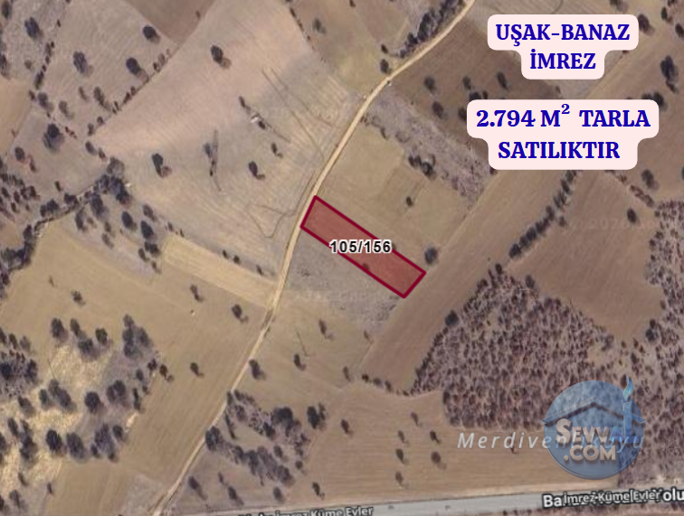 UŞAK BANAZ İMREZ  KÖYÜNDE 2.794 M²  TARLA  SATILIKTIR - UŞAK BANAZ fotoğraf 2