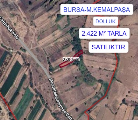 BURSA MUSTAFAKEMALPAŞA DÖLLÜK MAHALLESİNDE 2422M² TARLA SATILIKTIR - BURSA MUSTAFAKEMALPAŞA fotoğraf 6