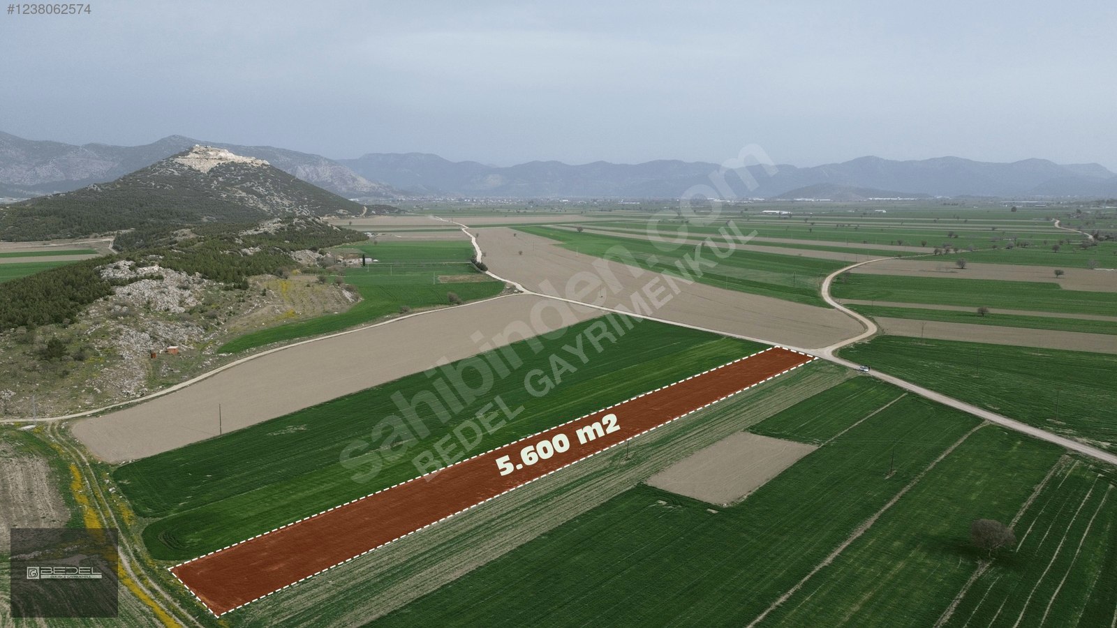 SATILI BUCAK KARAALİLER KÖYÜNDE 5660 M2 1/2 HİSSELİ TARLA - BURDUR BUCAK fotoğraf 3
