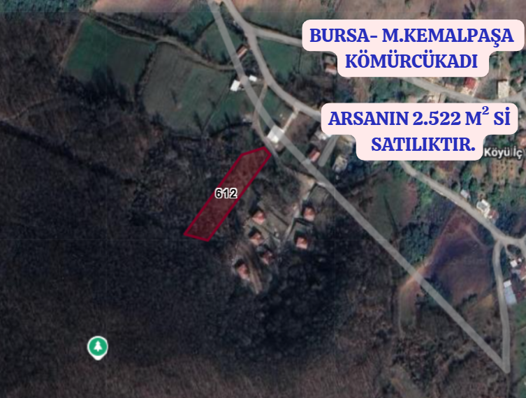 BURSA M.KEMALPAŞA KÖMÜRCÜKADI   KÖYÜNDE ARSANIN 2.522 M² Sİ SATILIKTIR. - BURSA MUSTAFAKEMALPAŞA fotoğraf 2