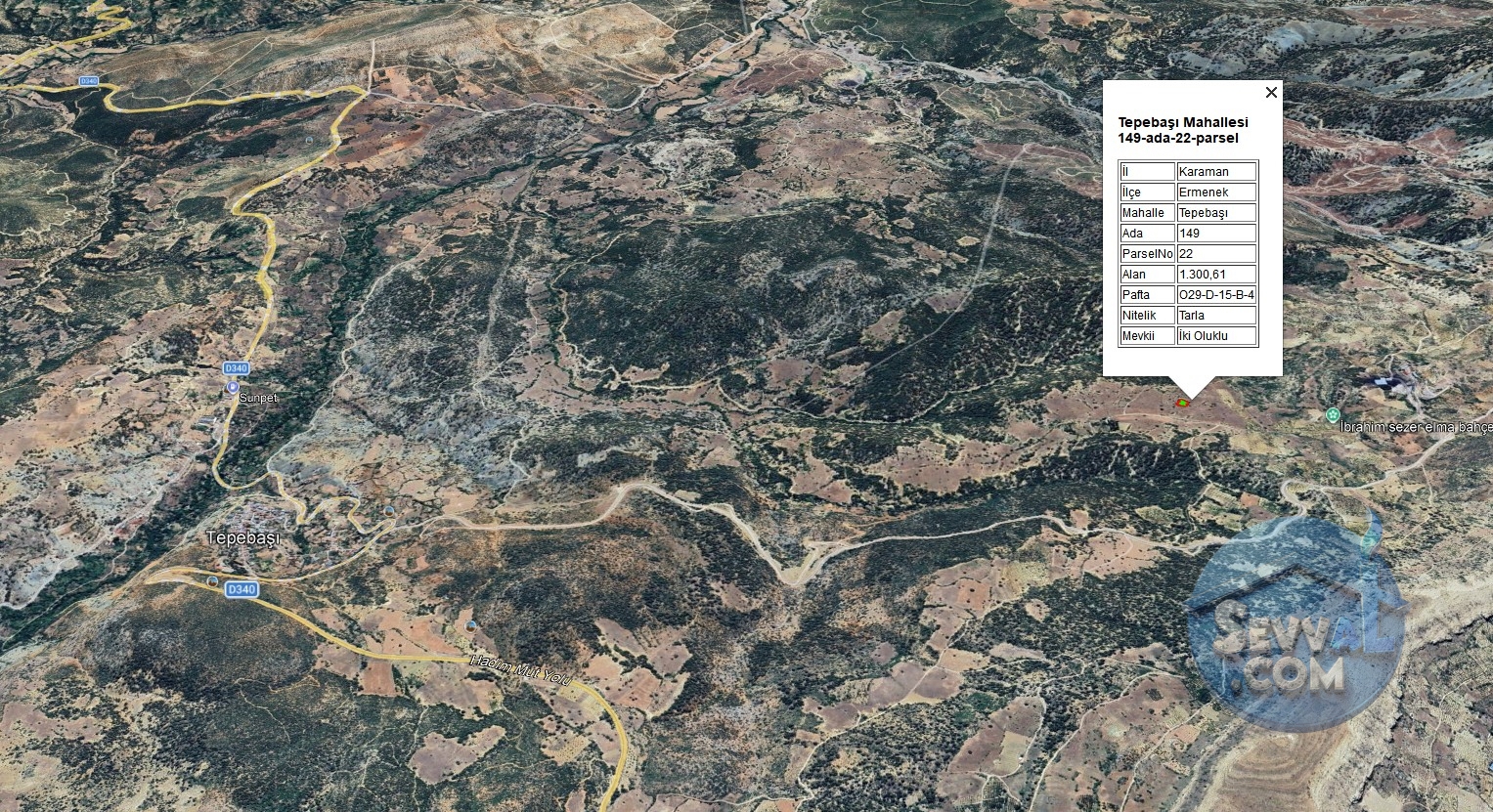 KARAMAN ERMENEK TEPEBAŞI KÖYÜNDE 1.300 M² TARLAMIZ SATILIKTIR. - Karaman Ermenek fotoğraf 2