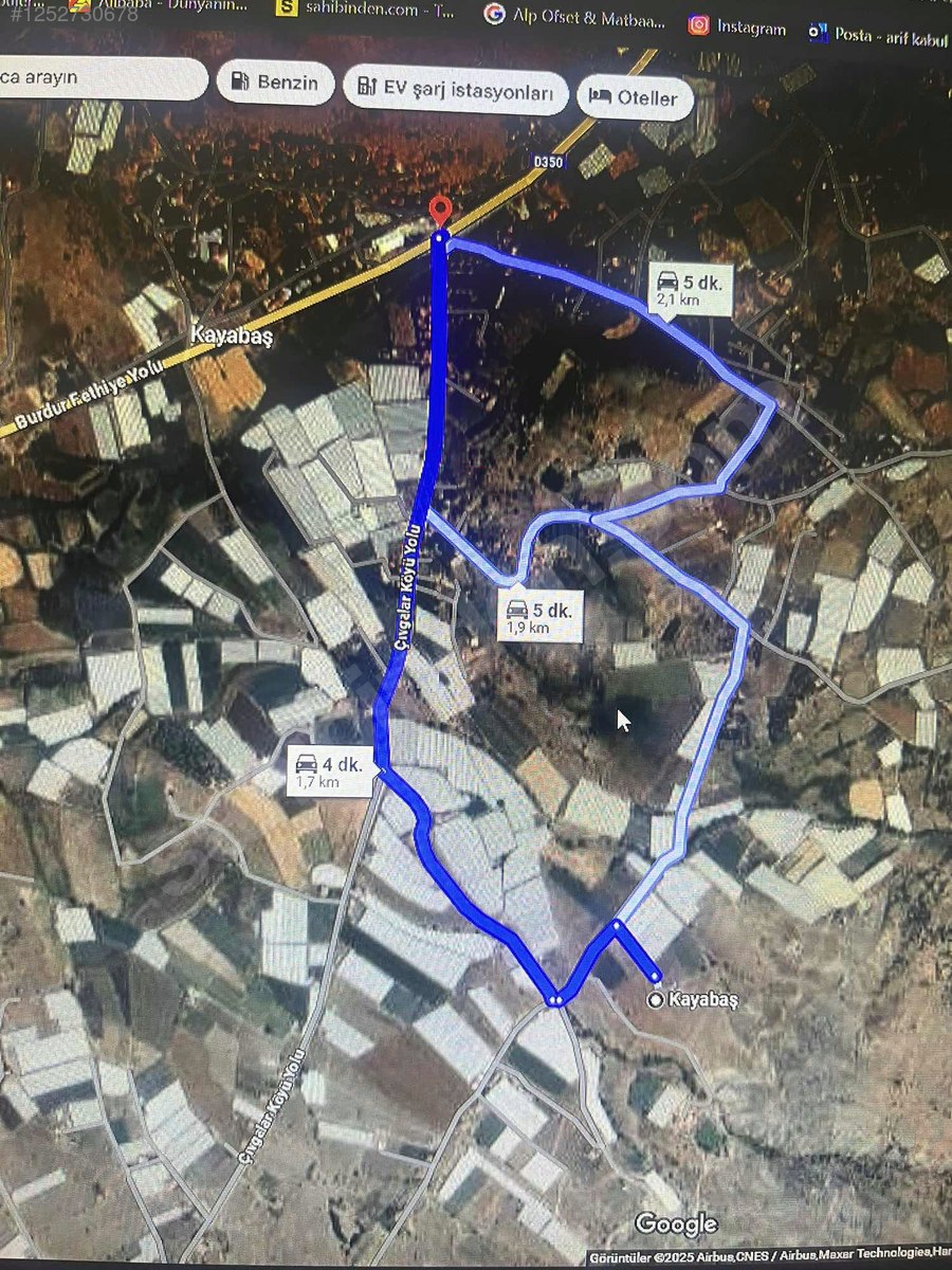 Antalya Korkuteli Kayabaş da  Araç Takaslı 1.243 m²  Arsa - ANTALYA KORKUTELİ fotoğraf 4