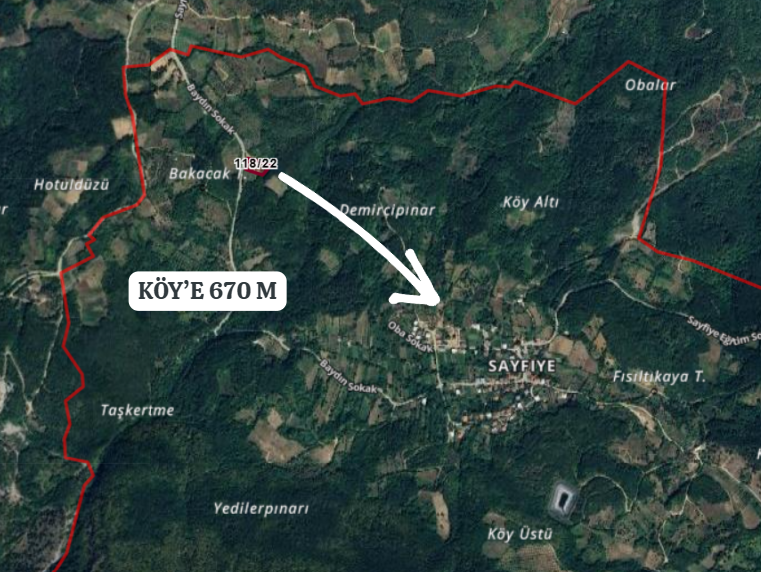 BURSA KESTEL SAYFİYE KÖYÜ'NDE 2.769 M²  TARLA SATILIKTIR - BURSA KESTEL fotoğraf 5