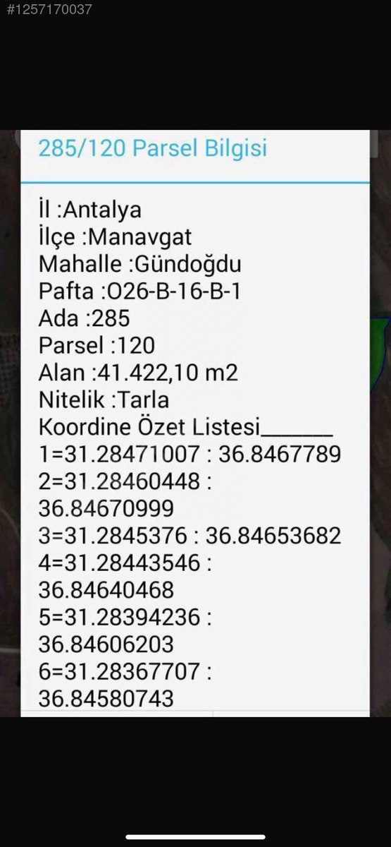 Antalya / Manavgat / Gündoğdu Mahallesinde 390 m² SATILIK ARSA  - ANTALYA MANAVGAT fotoğraf 2
