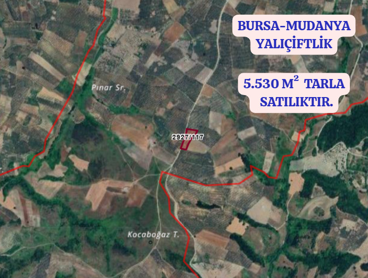 BURSA MUDANYA YALIÇİFTLİK  KÖYÜNDE 5.530 M²  TARLA SATILIKTIR - BURSA MUDANYA fotoğraf 2