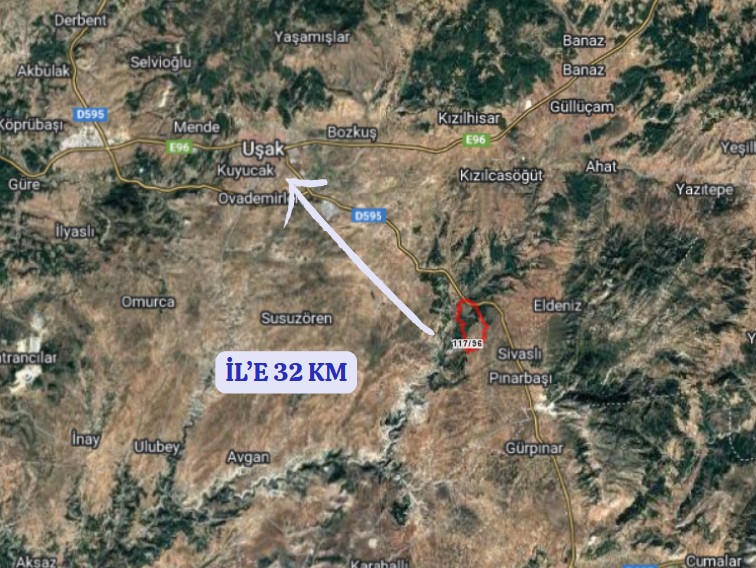 UŞAK SİVASLI SAZAK KÖYÜNDE 1.075 M² ARSA SATILIKTIR - UŞAK SİVASLI fotoğraf 9