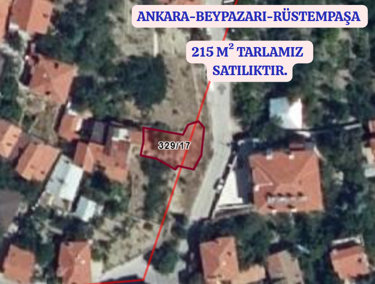 ANKARA  BEYPAZARI RÜSTEMPAŞA KÖYÜNDE 215 M² TARLAMIZ SATILIKTIR. - ANKARA BEYPAZARI fotoğraf 2