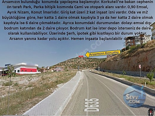 Korkuteli'nin en gözde parseli satışta... Otogar Karşısı Tepenin Üstü.... - ANTALYA KORKUTELİ fotoğraf 13