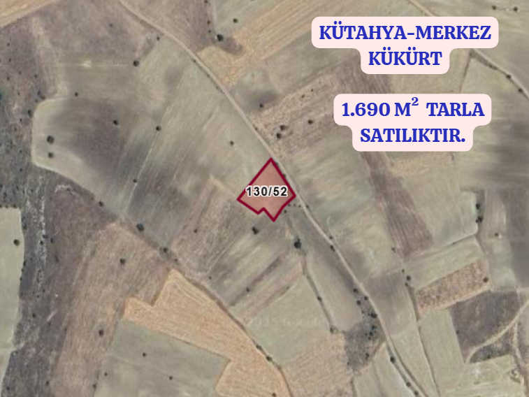 KÜTAHYA MERKEZ KÜKÜRT   KÖYÜNDE  1.690  M²  TARLA SATILIKTIR - KÜTAHYA MERKEZ fotoğraf 2