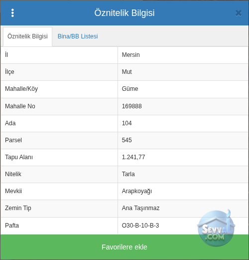MERSİN MUT GÜME 1.242 m² SATILIK ARSA - MERSİN MUT fotoğraf 3