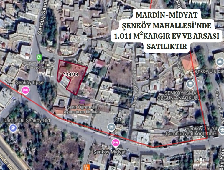 MARDİN MİDYAT ŞENKÖY MAHALLESİ’NDE 1.011 M²  KARGIR EV VE ARSASI SATILIKTIR - MARDİN MİDYAT fotoğraf 2