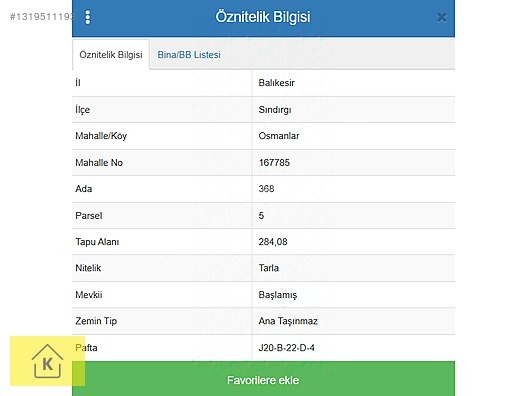 Balıkesir Sındırgı Osmanlar da 284m² yerimiz satılıktır