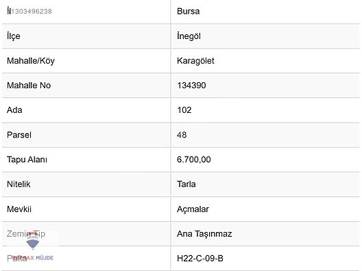 BURSA İNEGÖL KARAGÖLET MAH.6.700 M2 KADASTROL YOLA CEPHELİ TARLA - BURSA İNEGÖL fotoğraf 7