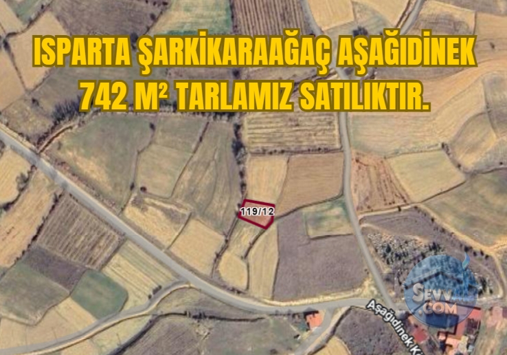 ISPARTA ŞARKİKARAAĞAÇ AŞAĞIDİNEK 742 M² TARLAMIZ SATILIKTIR. - Isparta Şarkikaraağaç fotoğraf 12