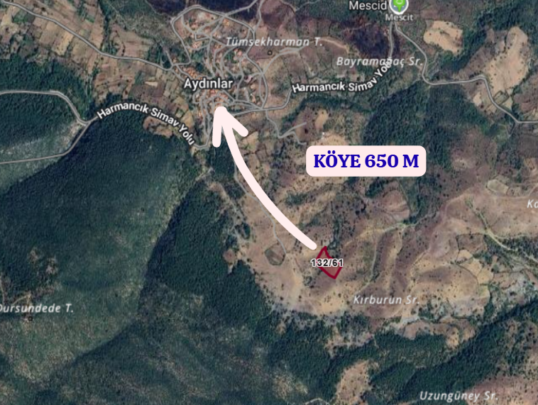 KÜTAHYA TAVŞANLI AYDINLAR  KÖYÜNDE 7.014 M²  TARLA  SATILIKTIR - KÜTAHYA TAVŞANLI fotoğraf 4