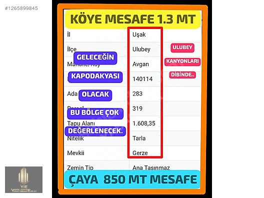 DÜMDÜZ EKİLİP BİÇİLİR YADA YATIRIMLIK ARAZİ .. 1 + 4 TAKSİT OLUR - UŞAK KARAHALLI fotoğraf 2